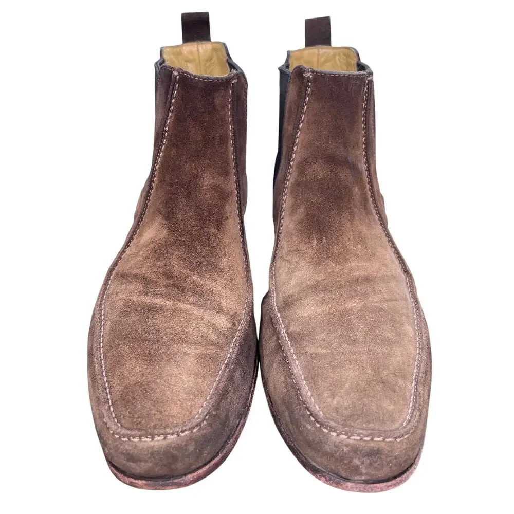 Coach Davis Men’s Brown Suede Italian Chelsea Boots  Size 10 D
